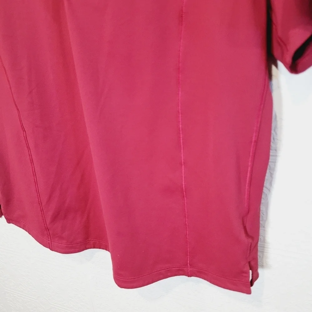 Athleta Advantage Red Polo Shot Sleeve Top - Picture 2 of 6